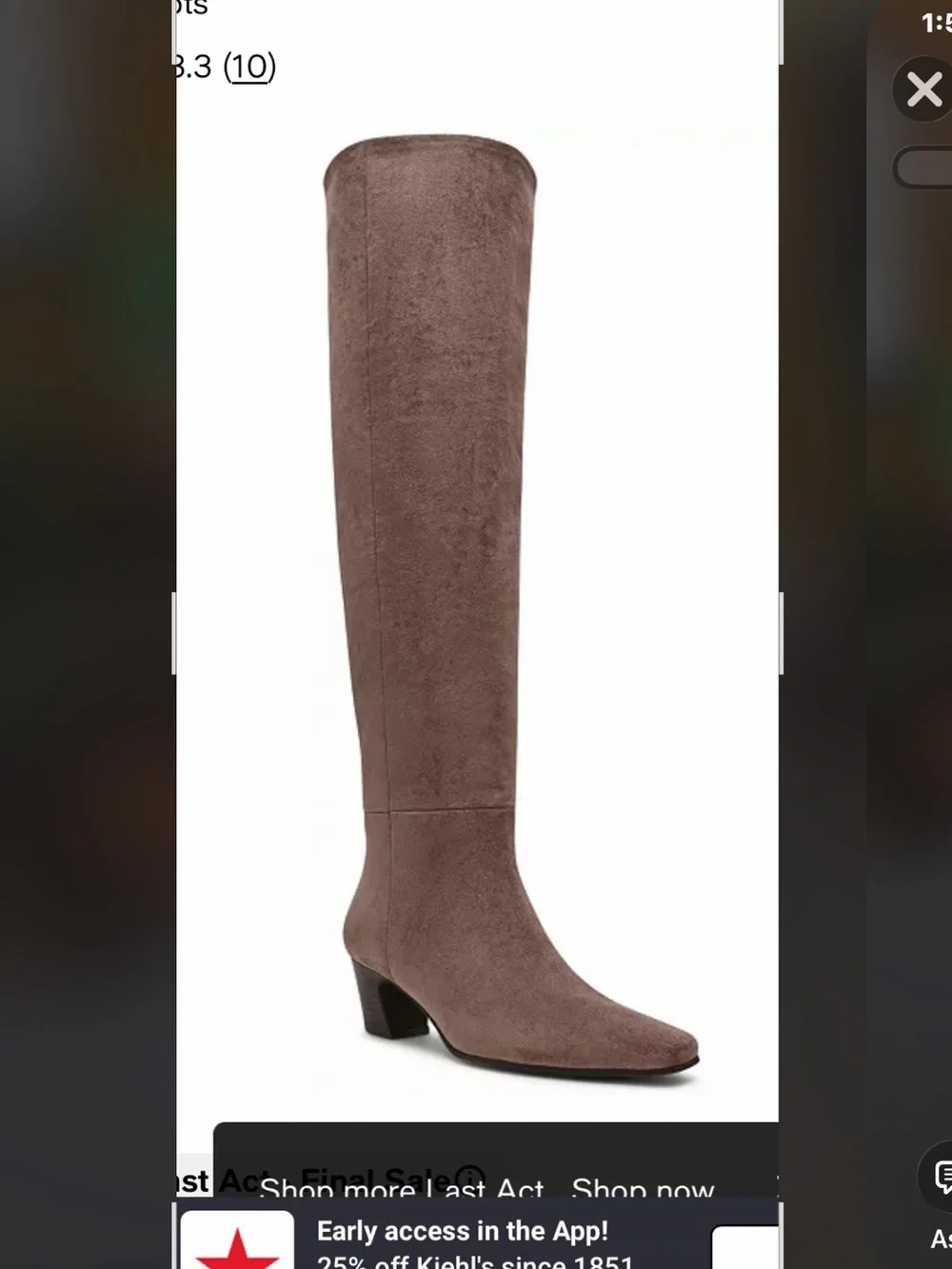 DV by Dolce Vita Taupe Suede Over-the-Knee Boot